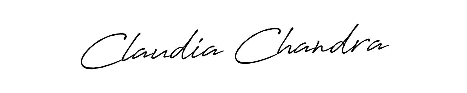 Create a beautiful signature design for name Claudia Chandra. With this signature (Antro_Vectra_Bolder) fonts, you can make a handwritten signature for free. Claudia Chandra signature style 7 images and pictures png