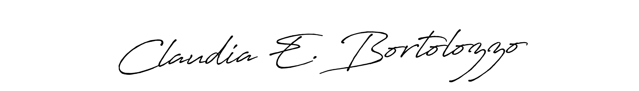 How to make Claudia E. Bortolozzo name signature. Use Antro_Vectra_Bolder style for creating short signs online. This is the latest handwritten sign. Claudia E. Bortolozzo signature style 7 images and pictures png