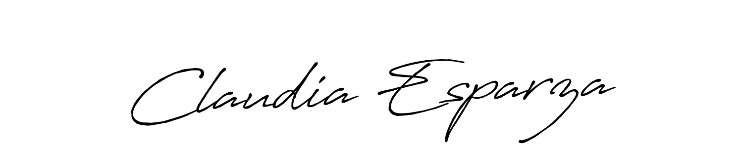 Make a beautiful signature design for name Claudia Esparza. With this signature (Antro_Vectra_Bolder) style, you can create a handwritten signature for free. Claudia Esparza signature style 7 images and pictures png