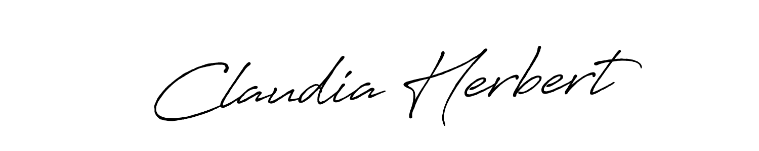 Create a beautiful signature design for name Claudia Herbert. With this signature (Antro_Vectra_Bolder) fonts, you can make a handwritten signature for free. Claudia Herbert signature style 7 images and pictures png