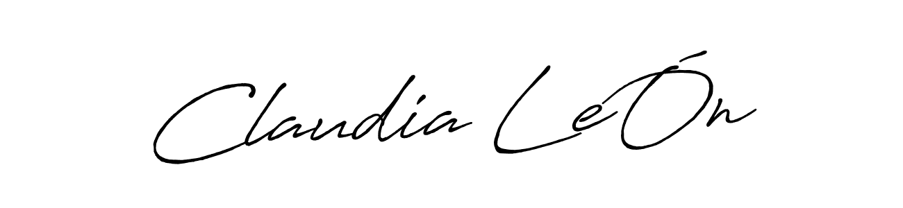 Use a signature maker to create a handwritten signature online. With this signature software, you can design (Antro_Vectra_Bolder) your own signature for name Claudia LeÓn. Claudia LeÓn signature style 7 images and pictures png