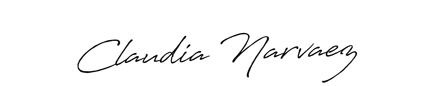 Design your own signature with our free online signature maker. With this signature software, you can create a handwritten (Antro_Vectra_Bolder) signature for name Claudia Narvaez. Claudia Narvaez signature style 7 images and pictures png