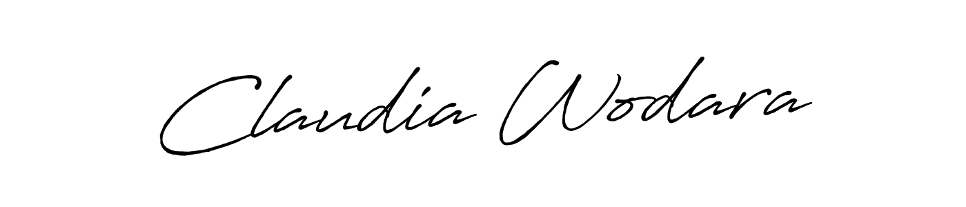 How to make Claudia Wodara signature? Antro_Vectra_Bolder is a professional autograph style. Create handwritten signature for Claudia Wodara name. Claudia Wodara signature style 7 images and pictures png