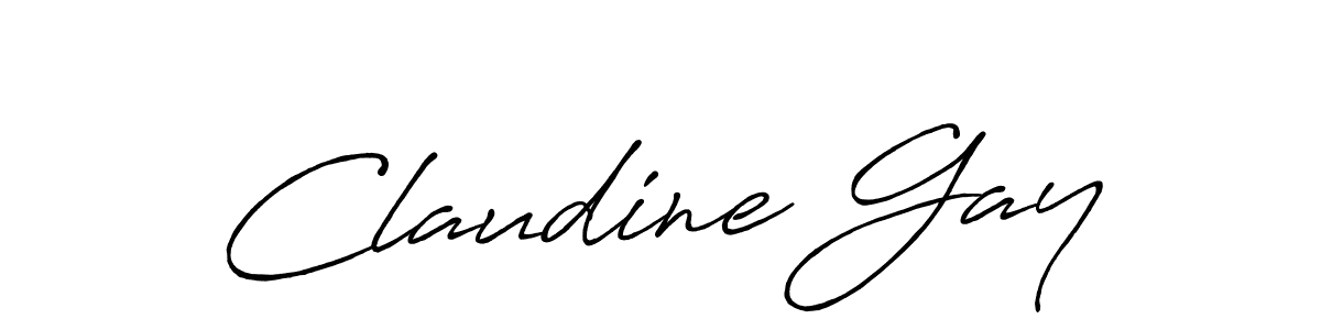 Make a beautiful signature design for name Claudine Gay. With this signature (Antro_Vectra_Bolder) style, you can create a handwritten signature for free. Claudine Gay signature style 7 images and pictures png