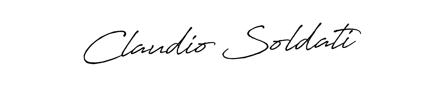 Use a signature maker to create a handwritten signature online. With this signature software, you can design (Antro_Vectra_Bolder) your own signature for name Claudio Soldati. Claudio Soldati signature style 7 images and pictures png