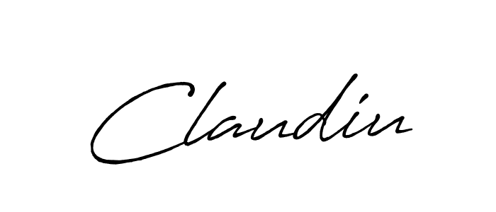 How to make Claudiu name signature. Use Antro_Vectra_Bolder style for creating short signs online. This is the latest handwritten sign. Claudiu signature style 7 images and pictures png