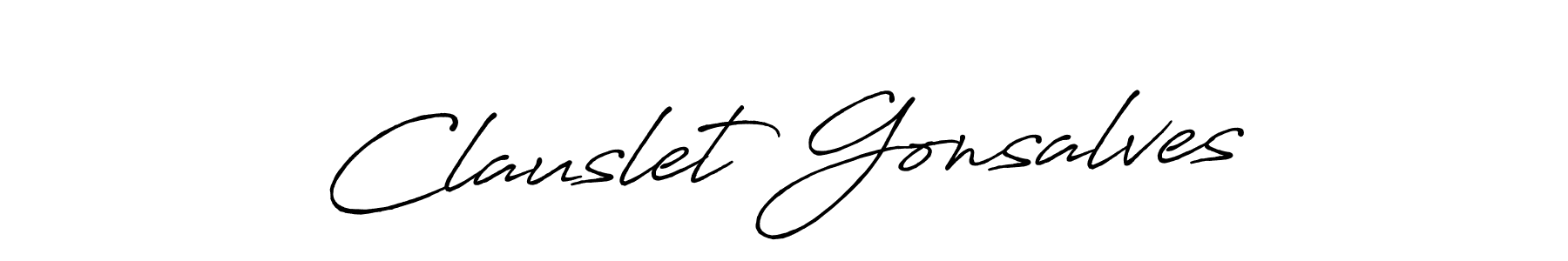 Clauslet Gonsalves stylish signature style. Best Handwritten Sign (Antro_Vectra_Bolder) for my name. Handwritten Signature Collection Ideas for my name Clauslet Gonsalves. Clauslet Gonsalves signature style 7 images and pictures png