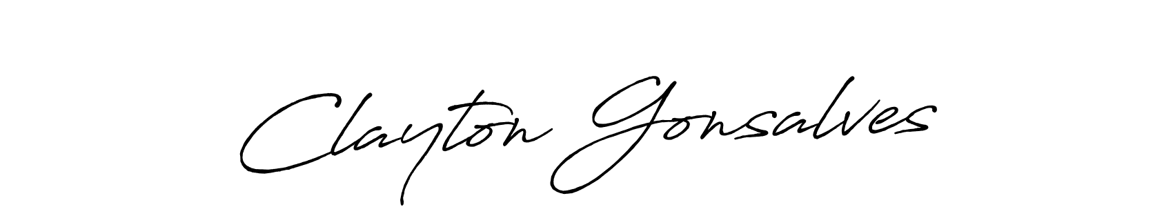 You can use this online signature creator to create a handwritten signature for the name Clayton Gonsalves. This is the best online autograph maker. Clayton Gonsalves signature style 7 images and pictures png