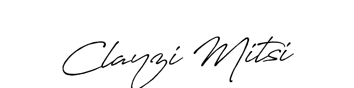 Make a beautiful signature design for name Clayzi Mitsi. With this signature (Antro_Vectra_Bolder) style, you can create a handwritten signature for free. Clayzi Mitsi signature style 7 images and pictures png