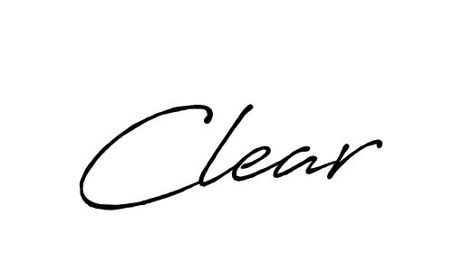 Make a beautiful signature design for name Clear. With this signature (Antro_Vectra_Bolder) style, you can create a handwritten signature for free. Clear signature style 7 images and pictures png