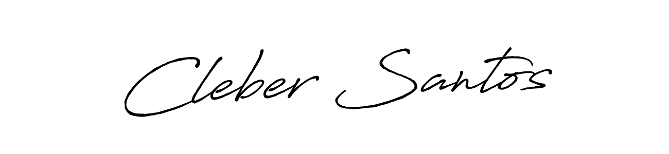 Also You can easily find your signature by using the search form. We will create Cleber Santos name handwritten signature images for you free of cost using Antro_Vectra_Bolder sign style. Cleber Santos signature style 7 images and pictures png