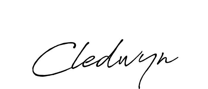 Make a beautiful signature design for name Cledwyn. With this signature (Antro_Vectra_Bolder) style, you can create a handwritten signature for free. Cledwyn signature style 7 images and pictures png