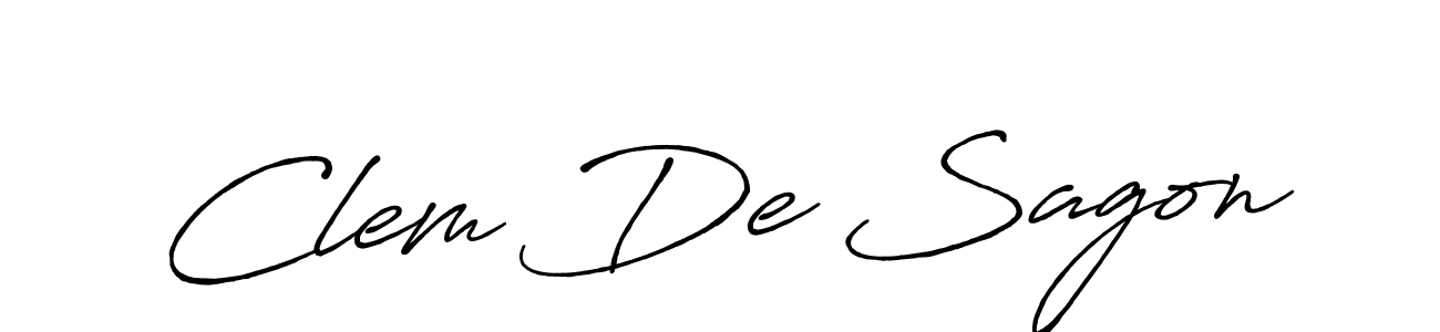 How to make Clem De Sagon signature? Antro_Vectra_Bolder is a professional autograph style. Create handwritten signature for Clem De Sagon name. Clem De Sagon signature style 7 images and pictures png
