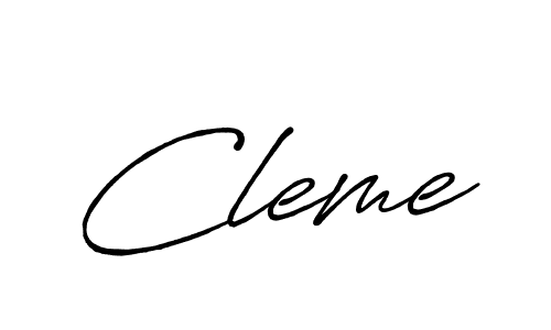 How to make Cleme name signature. Use Antro_Vectra_Bolder style for creating short signs online. This is the latest handwritten sign. Cleme signature style 7 images and pictures png