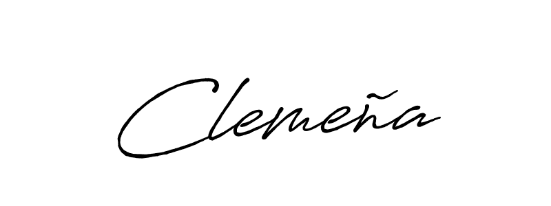 Make a beautiful signature design for name Clemeña. With this signature (Antro_Vectra_Bolder) style, you can create a handwritten signature for free. Clemeña signature style 7 images and pictures png