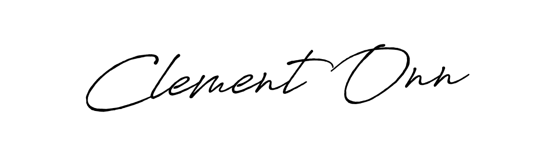 How to make Clement Onn name signature. Use Antro_Vectra_Bolder style for creating short signs online. This is the latest handwritten sign. Clement Onn signature style 7 images and pictures png