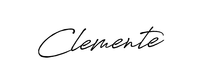 How to make Clemente name signature. Use Antro_Vectra_Bolder style for creating short signs online. This is the latest handwritten sign. Clemente signature style 7 images and pictures png