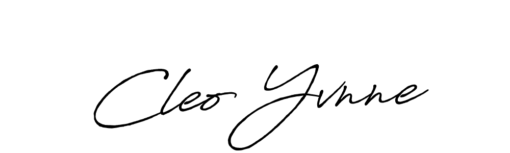 How to make Cleo Yvnne name signature. Use Antro_Vectra_Bolder style for creating short signs online. This is the latest handwritten sign. Cleo Yvnne signature style 7 images and pictures png