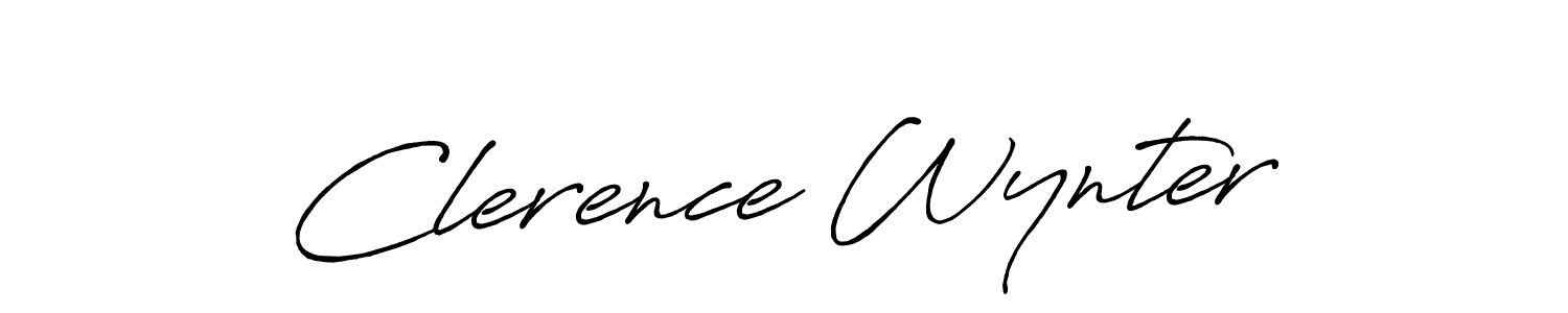 Clerence Wynter stylish signature style. Best Handwritten Sign (Antro_Vectra_Bolder) for my name. Handwritten Signature Collection Ideas for my name Clerence Wynter. Clerence Wynter signature style 7 images and pictures png