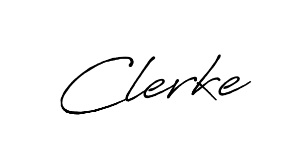 How to make Clerke name signature. Use Antro_Vectra_Bolder style for creating short signs online. This is the latest handwritten sign. Clerke signature style 7 images and pictures png
