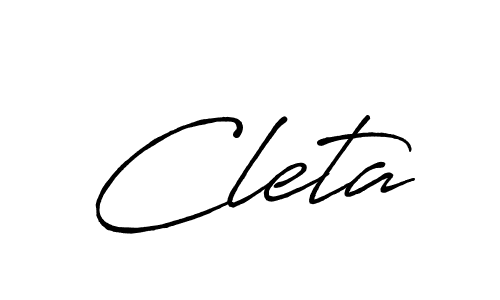 Design your own signature with our free online signature maker. With this signature software, you can create a handwritten (Antro_Vectra_Bolder) signature for name Cleta. Cleta signature style 7 images and pictures png