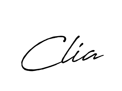 Clia stylish signature style. Best Handwritten Sign (Antro_Vectra_Bolder) for my name. Handwritten Signature Collection Ideas for my name Clia. Clia signature style 7 images and pictures png