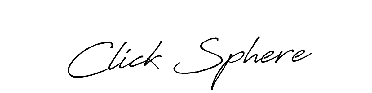 It looks lik you need a new signature style for name Click Sphere. Design unique handwritten (Antro_Vectra_Bolder) signature with our free signature maker in just a few clicks. Click Sphere signature style 7 images and pictures png