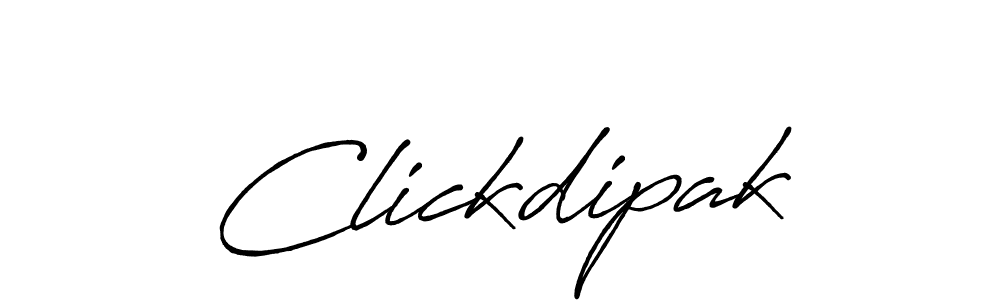 Make a beautiful signature design for name Clickdipak. With this signature (Antro_Vectra_Bolder) style, you can create a handwritten signature for free. Clickdipak signature style 7 images and pictures png