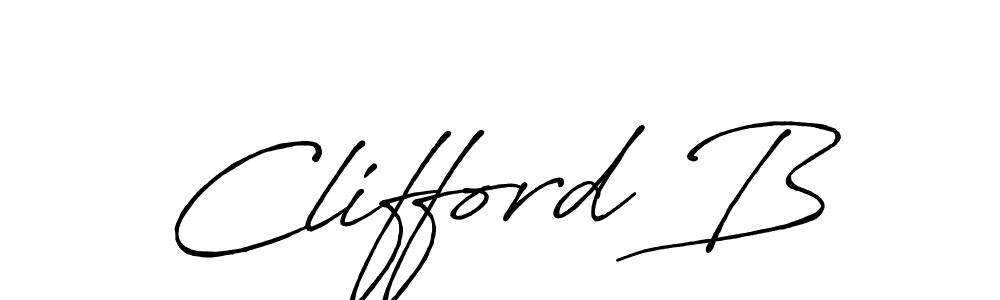 Clifford B stylish signature style. Best Handwritten Sign (Antro_Vectra_Bolder) for my name. Handwritten Signature Collection Ideas for my name Clifford B. Clifford B signature style 7 images and pictures png