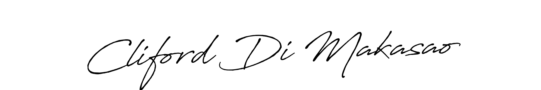Create a beautiful signature design for name Cliford Di Makasao. With this signature (Antro_Vectra_Bolder) fonts, you can make a handwritten signature for free. Cliford Di Makasao signature style 7 images and pictures png