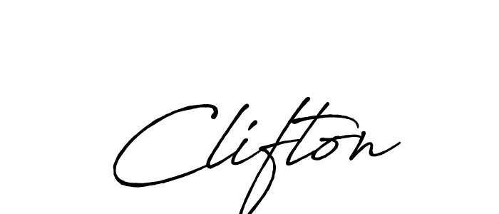 Use a signature maker to create a handwritten signature online. With this signature software, you can design (Antro_Vectra_Bolder) your own signature for name Clifton. Clifton signature style 7 images and pictures png