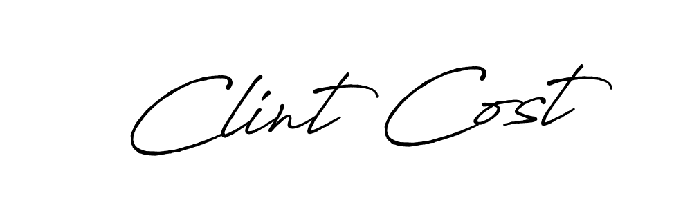 Antro_Vectra_Bolder is a professional signature style that is perfect for those who want to add a touch of class to their signature. It is also a great choice for those who want to make their signature more unique. Get Clint Cost name to fancy signature for free. Clint Cost signature style 7 images and pictures png
