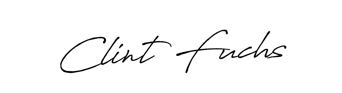 The best way (Antro_Vectra_Bolder) to make a short signature is to pick only two or three words in your name. The name Clint Fuchs include a total of six letters. For converting this name. Clint Fuchs signature style 7 images and pictures png