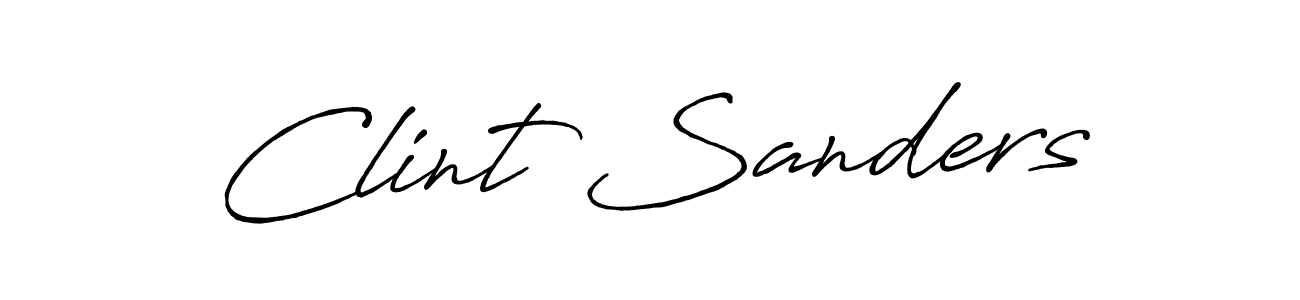 Design your own signature with our free online signature maker. With this signature software, you can create a handwritten (Antro_Vectra_Bolder) signature for name Clint Sanders. Clint Sanders signature style 7 images and pictures png