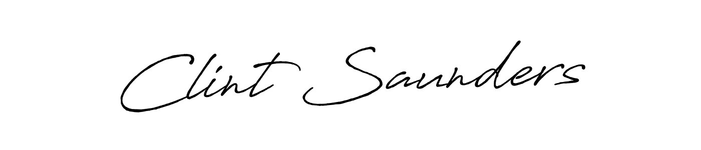 Use a signature maker to create a handwritten signature online. With this signature software, you can design (Antro_Vectra_Bolder) your own signature for name Clint Saunders. Clint Saunders signature style 7 images and pictures png