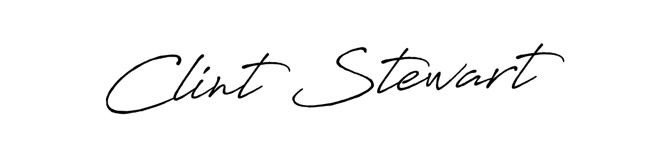 Create a beautiful signature design for name Clint Stewart. With this signature (Antro_Vectra_Bolder) fonts, you can make a handwritten signature for free. Clint Stewart signature style 7 images and pictures png