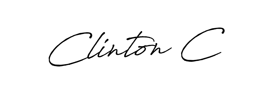 How to make Clinton C signature? Antro_Vectra_Bolder is a professional autograph style. Create handwritten signature for Clinton C name. Clinton C signature style 7 images and pictures png