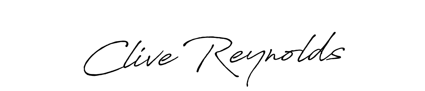How to make Clive Reynolds name signature. Use Antro_Vectra_Bolder style for creating short signs online. This is the latest handwritten sign. Clive Reynolds signature style 7 images and pictures png