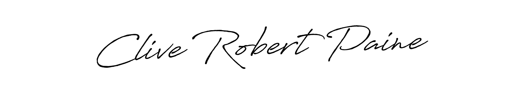 How to make Clive Robert Paine name signature. Use Antro_Vectra_Bolder style for creating short signs online. This is the latest handwritten sign. Clive Robert Paine signature style 7 images and pictures png