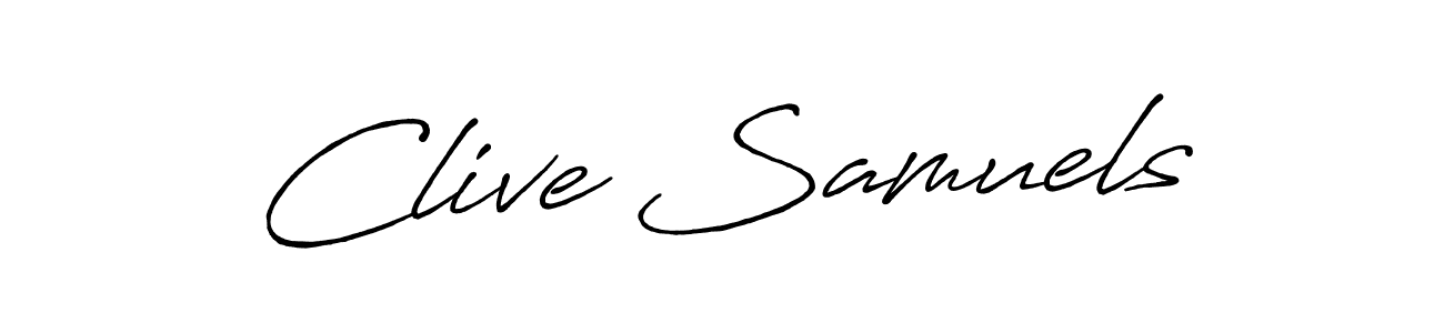 The best way (Antro_Vectra_Bolder) to make a short signature is to pick only two or three words in your name. The name Clive Samuels include a total of six letters. For converting this name. Clive Samuels signature style 7 images and pictures png