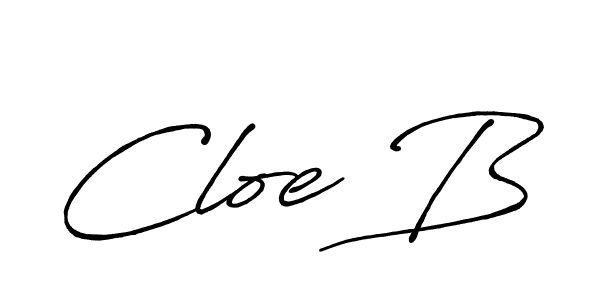 Cloe B stylish signature style. Best Handwritten Sign (Antro_Vectra_Bolder) for my name. Handwritten Signature Collection Ideas for my name Cloe B. Cloe B signature style 7 images and pictures png