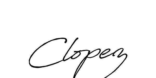 Design your own signature with our free online signature maker. With this signature software, you can create a handwritten (Antro_Vectra_Bolder) signature for name Clopez. Clopez signature style 7 images and pictures png