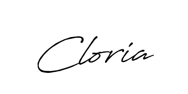 Use a signature maker to create a handwritten signature online. With this signature software, you can design (Antro_Vectra_Bolder) your own signature for name Cloria. Cloria signature style 7 images and pictures png