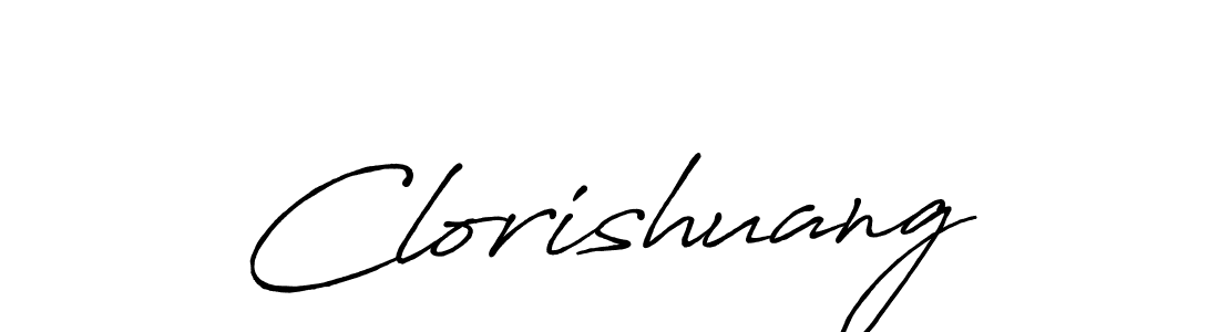 You should practise on your own different ways (Antro_Vectra_Bolder) to write your name (Clorishuang) in signature. don't let someone else do it for you. Clorishuang signature style 7 images and pictures png