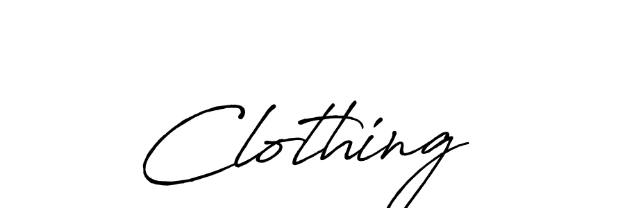 Design your own signature with our free online signature maker. With this signature software, you can create a handwritten (Antro_Vectra_Bolder) signature for name Clothing . Clothing  signature style 7 images and pictures png