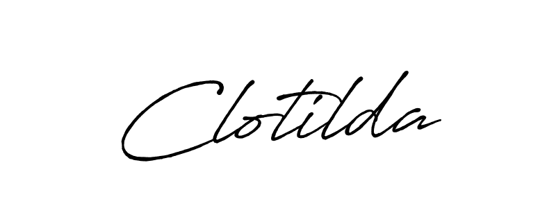 Create a beautiful signature design for name Clotilda. With this signature (Antro_Vectra_Bolder) fonts, you can make a handwritten signature for free. Clotilda signature style 7 images and pictures png