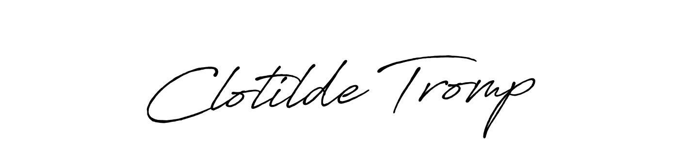 Design your own signature with our free online signature maker. With this signature software, you can create a handwritten (Antro_Vectra_Bolder) signature for name Clotilde Tromp. Clotilde Tromp signature style 7 images and pictures png