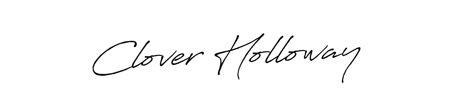 Make a beautiful signature design for name Clover Holloway. With this signature (Antro_Vectra_Bolder) style, you can create a handwritten signature for free. Clover Holloway signature style 7 images and pictures png