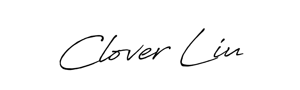 Create a beautiful signature design for name Clover Liu. With this signature (Antro_Vectra_Bolder) fonts, you can make a handwritten signature for free. Clover Liu signature style 7 images and pictures png