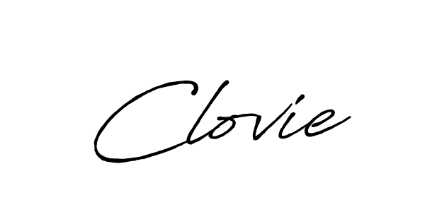 How to make Clovie name signature. Use Antro_Vectra_Bolder style for creating short signs online. This is the latest handwritten sign. Clovie signature style 7 images and pictures png
